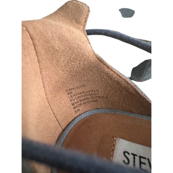 STEVE MADDEN Carleigh Blue Suede Laceup Gladiator Sandals Size 9 - Picture 5 of 7